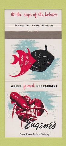 Matchbook Cover - Eugene's Restaurant Milwaukee WI 30 Strike