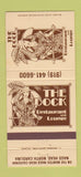 Matchbook Cover - The Dock Restaurant Nags Head NC 30 Strike