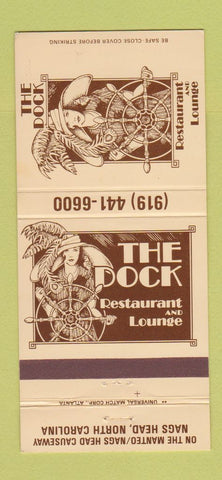 Matchbook Cover - The Dock Restaurant Nags Head NC 30 Strike
