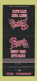 Matchbook Cover - Pappa's Honky Tonk Jacksonville Ocala FL 30 Strike