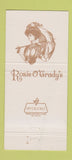 Matchbook Cover - Rosie O'Grady's Restaurant New York City 30 Strike