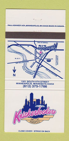 Matchbook Cover - Knickerbockers Cafe Bar Minneapolis MN 30 Strike