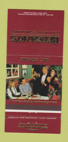 Matchbook Cover - Bergamo's Italian Restaurant Orlando FL 30 Strike