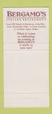 Matchbook Cover - Bergamo's Italian Restaurant Orlando FL 30 Strike