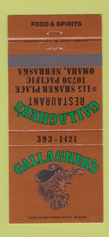 Matchbook Cover - Gallagher's Restaurant Omaha NE 30 Strike