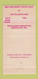 Matchbook Cover - The Teller's Cage Indianapolis IN 30 Strike