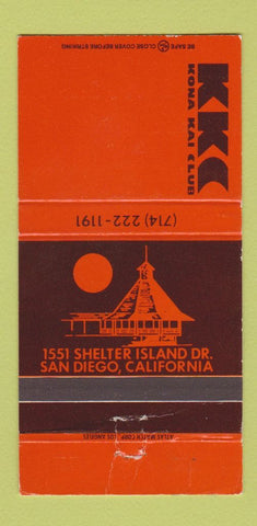 Matchbook Cover - Kona Kai Club San Diego CA 30 Strike