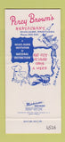 Matchbook Cover - Percy Brown's Restaurant Wilkes Barre PA 30 Strike