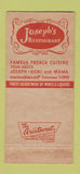 Matchbook Cover - Joseph's Restaurant West Long Branch NJ  30 Strike