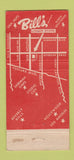 Matchbook Cover - Bill's Liquor Store Sherman Oaks CA 30 Strike