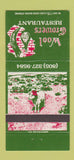 Matchbook Cover - Wool Growers Restaurant Bakersfield CA 30 Strike