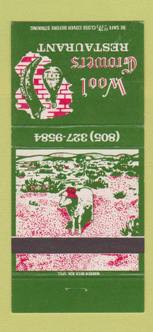 Matchbook Cover - Wool Growers Restaurant Bakersfield CA 30 Strike