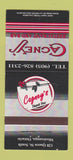 Matchbook Cover - Cagney's Restaurant and Bar Mississauga ON 30 Strike