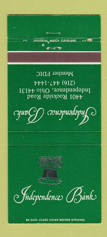 Matchbook Cover - Independence Bank OH 30 Strike