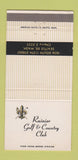 Matchbook Cover - Rainier Golf and Country Club Seattle WA WEAR 30 Strike