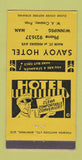 Matchbook Cover - Savoy Hotel Winnipeg MB WEAR 30 Strike