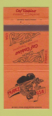 Matchbook Cover - Caf Casino Restaurant Phoenix Scottsdale AZ 30 Strike