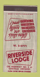 Matchbook Cover - Riverside Lodge Oakville ON 30 Strike