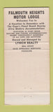 Matchbook Cover - Falmouth Heights Motor Lodge MA 30 Strike