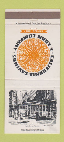 Matchbook Cover - California Savings and Loan San Francisco Leandro CA 30 Strike