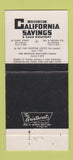 Matchbook Cover - California Savings and Loan San Francisco Leandro CA 30 Strike