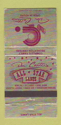 Matchbook Cover - Don Carter's Bowling Dallas Fort Worth TX WEAR 30 Strike