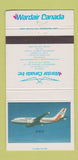 Matchbook Cover - Wardair Canada Airline Mississauga ON Edmonton AB 30 Strike
