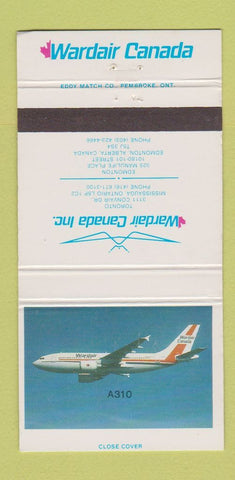 Matchbook Cover - Wardair Canada Airline Mississauga ON Edmonton AB 30 Strike