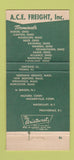 Matchbook Cover - ACE Freight Trucking Akron OH 30 Strike