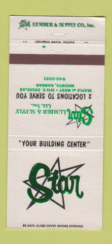 Matchbook Cover - Star Building Center Lumber Wichita KS 30 Strike