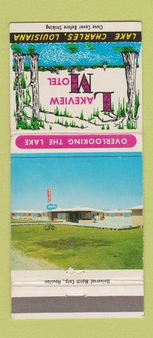 Matchbook Cover - Lakeview Motel Lake Charles LA 30 Strike