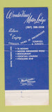 Matchbook Cover - Wonder View Motor Lodge Bar Harbor ME 30 Strike