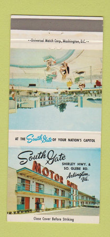 Matchbook Cover - South Gate Motor Motel Arlington VA 30 Strike