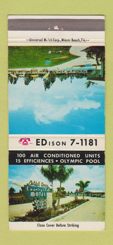 Matchbook Cover - Lehigh Acres Country Club Motel FL 30 Strike