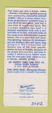 Matchbook Cover - Lehigh Acres Country Club Motel FL 30 Strike