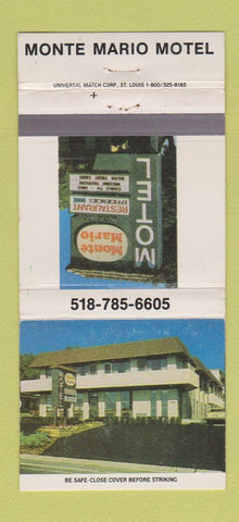 Matchbook Cover - Monte Mario Motel Latham NY 30 Strike