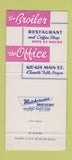 Matchbook Cover - Brady's Broiler Restaurant Klamath Falls OR 30 Strike
