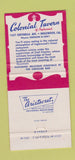 Matchbook Cover - Colonial Tavern Inglewood CA 30 Strike