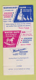 Matchbook Cover - Water Game Inn Normandy Farm Potomac MD 30 Strike
