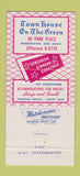 Matchbook Cover - Town House of the Green Morristown NJ 30 Strike