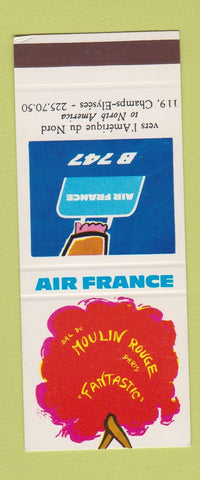 Matchbook Cover - Air France Airline Moulin Rouge SAMPLE