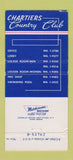 Matchbook Cover - Chartiers Country Club Robinson Township PA 30 Strike