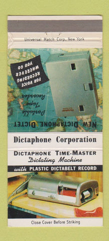 Matchbook Cover - Dictaphone Corp Voice Recording WEAR 30 Strike