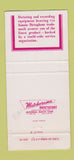 Matchbook Cover - Dictaphone Corp Voice Recording WEAR 30 Strike