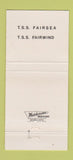 Matchbook Cover - Sitmar Cruises WEAR 30 Strike