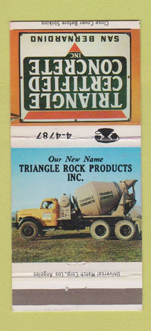 Matchbook Cover - Triangle Concrete San Bernardino CA 30 Strike