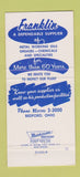 Matchbook Cover - Franklin Oil Corp Bedford OH 30 Strike