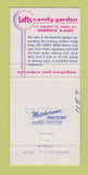 Matchbook Cover - Loft's Candy Garden Union NJ 30 Strike