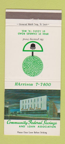 Matchbook Cover - Community Federal Savings and Loan St Louis MO 30 Strike