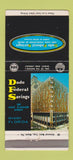 Matchbook Cover - Dade Federal Savings Miami FL 30 Strike